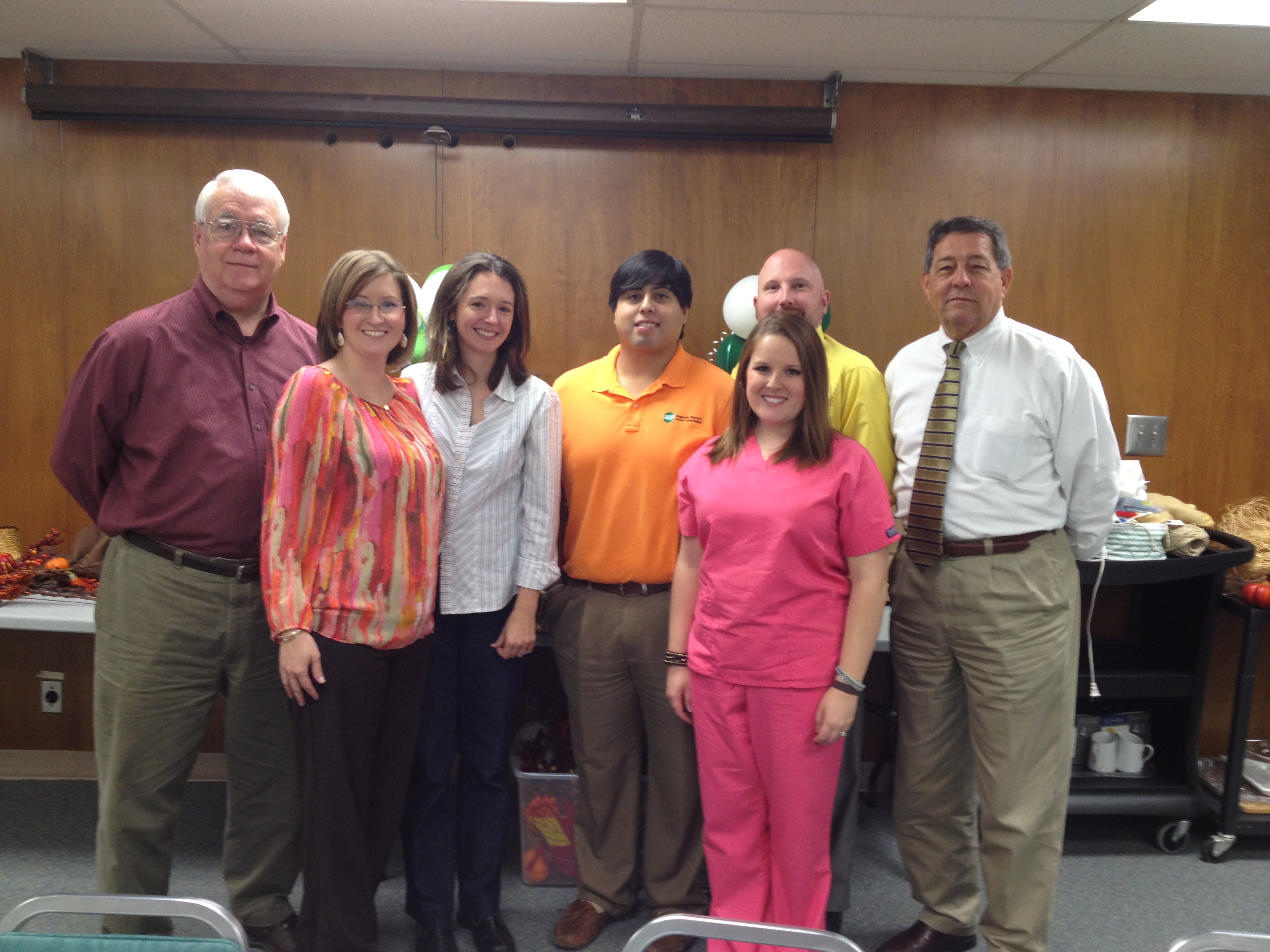 PHOTO:  South Central Chapter members at the planning meeting are, from left, Neal Randall, Geralyn Baldwin Russell, Celeste Jones Williamson, Luis Ybarra, Natalie Ditcharro Ybarra, Jeff Posey, and Bradley Smith.